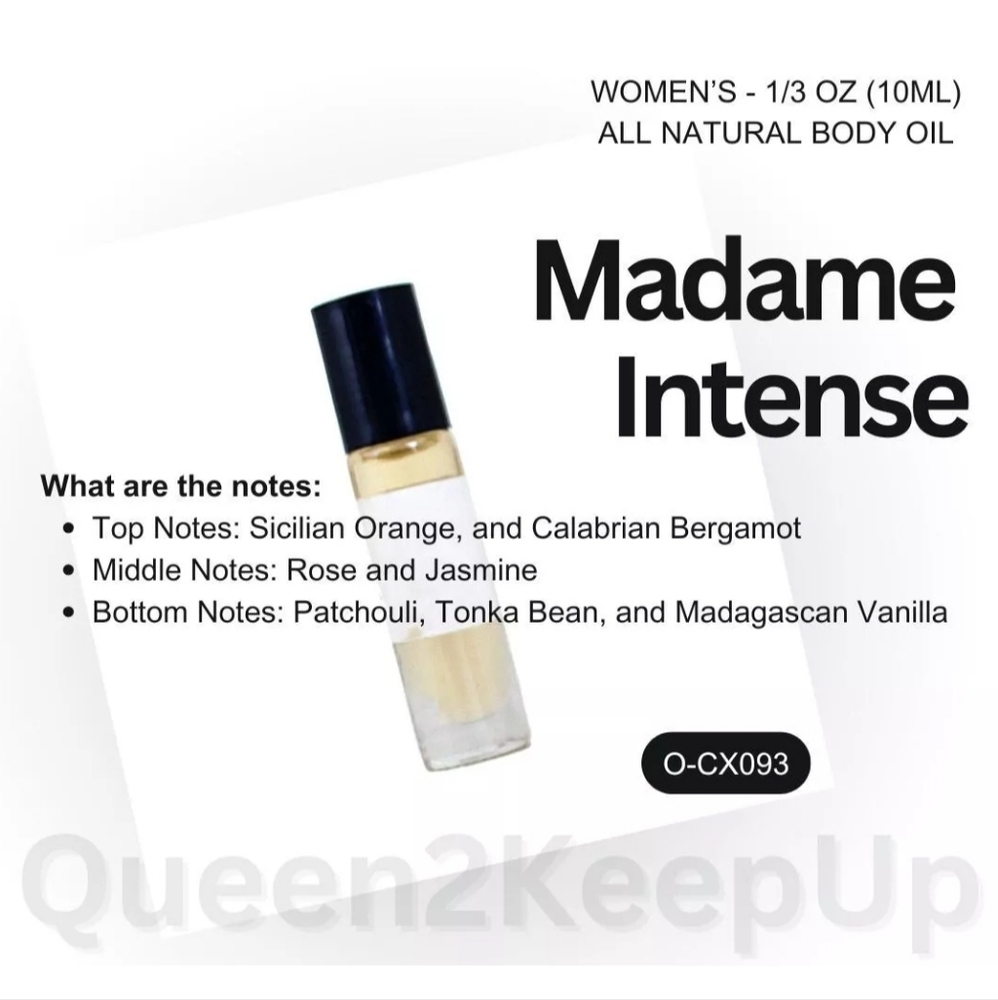 Madame Intense (W) Inspired Impression All Natural Body Oil 1/3 oz Roll-On - Picture 5 of 5